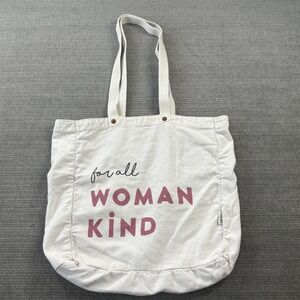 FEED Tote Bag White 28x16 For All Womankind Canvas 10 Meals Provided